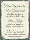Holzschild 40x30 cm Drei Wünsche Die Gelassenheit Dekoration