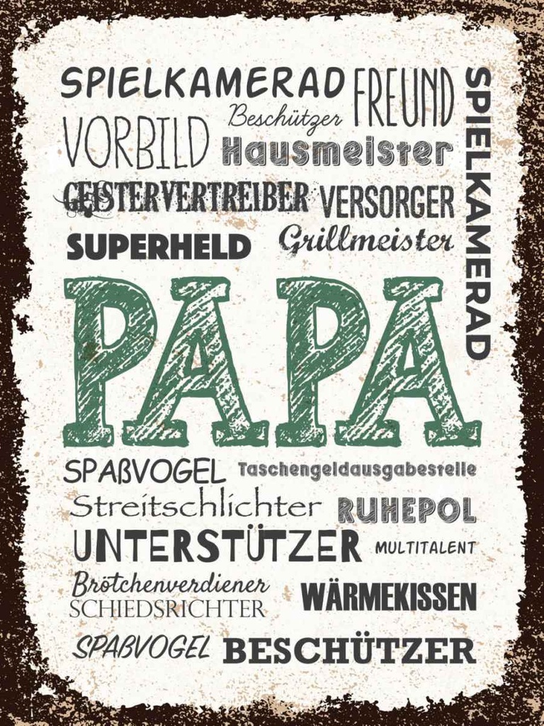 Holzschild 40x30 cm Spielkamerad Beschützer Freund Familie Freunde