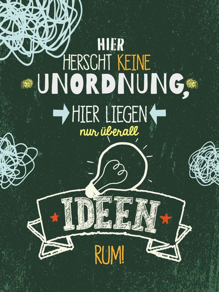 Holzschild 40x30 cm Hier herscht keine Unordnung grün Spruch Zitat