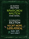 Holzschild 40x30 cm In guten Zeiten Händchen grün Dekoration