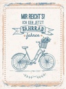 Holzschild 40x30 cm Mir reicht´s! Ich geh jetzt Fahrrad Spruch Zitat