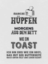 Holzschild 40x30 cm ich wie Brot nach unten fällt Dekoration