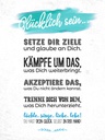 Holzschild 40x30 cm Glücklich sein setze dir Ziele Dekoration