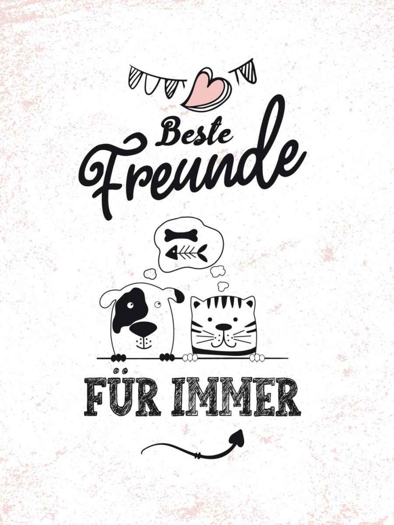 Holzschild 40x30 cm beste Freunde für immer Familie