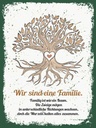 Holzschild 40x30 cm Wir sind Familie alles zusammen Spruch Zitat