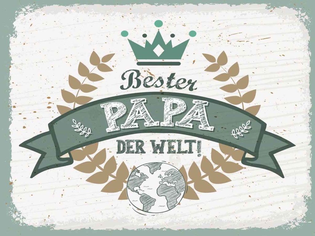 Holzschild 30x40 cm Bester Papa der Welt Männer Frauen