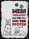 Holzschild 40x30 cm Tiere Mein Therapeut 4 Pfoten Tier Haustier