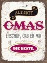 Holzschild 40x30 cm Gott gab mir die beste Oma Opa