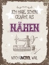 Holzschild 40x30 cm NÄHEN ich habe schon genäht Sport Hobby