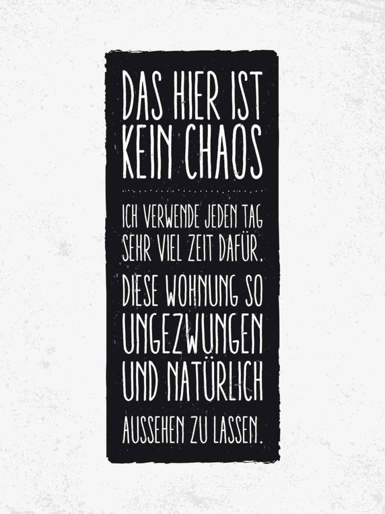 Holzschild 40x30 cm Wohnung hier ist kein Chaos Geschenk