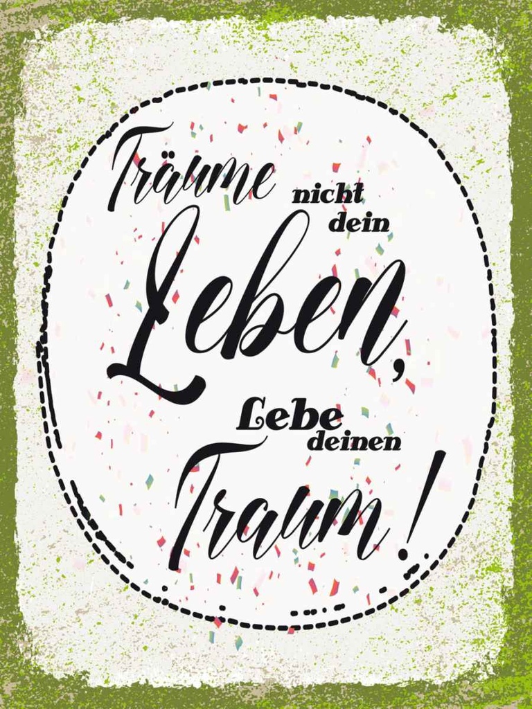 Holzschild 40x30 cm träume nicht dein Leben lebe Traum Dekoration