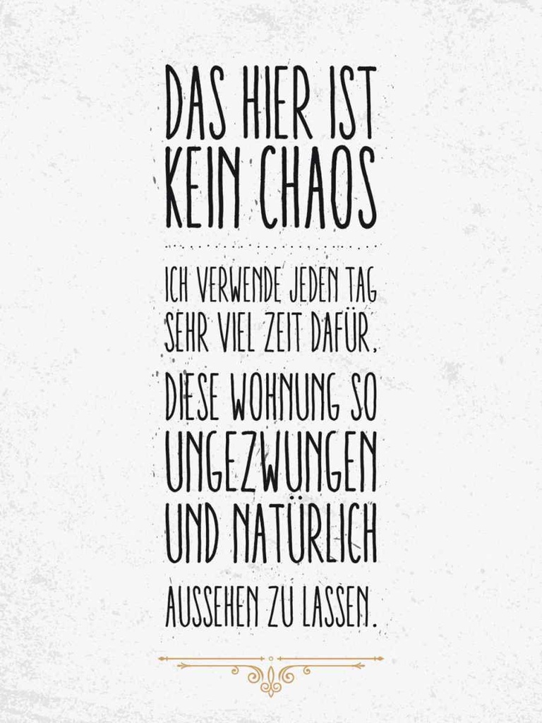 Holzschild 40x30 cm Wohnung hier kein Chaos Dekoration