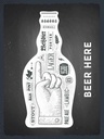 Holzschild 40x30 cm Beer here Flasche Bier Essen Trinken