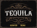 Holzschild 30x40 cm Alkohol Tequila served here Essen Trinken