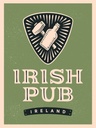 Holzschild 40x30 cm Ireland Irish pub Alkohol Essen Trinken