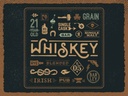 Holzschild 30x40 cm Whiskey Alkohol blended irish pub Essen Trinken