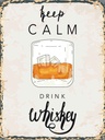 Holzschild 40x30 cm Alkohol Keep Calm Drink Whisky