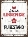 Holzschild 40x30 cm Lebende legende im Ruhestand Dekoration
