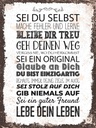Holzschild 40x30 cm Sei du selbst mache Fehler lerne Spruch Zitat
