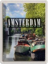 Blechschild 40x30 cm AmsterdamBootsfahrt Bildmotiv Reisemotiv Abenteuer Reisen Straße Stadt Urlaub