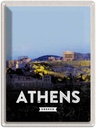 Blechschild 40x30 cm Retro Athens Greece Bildmotiv Reisemotiv Abenteuer Reisen Straße Stadt Urlaub
