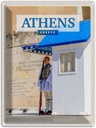 Blechschild 40x30 cm Athens Greece Urlaub Evzone Wache Bildmotiv Reisemotiv Abenteuer Reisen Straße Stadt