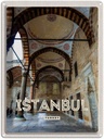 Blechschild 40x30 cm Retro Istanbul Urlaub Turkey Moschee Bildmotiv Reisemotiv Abenteuer Reisen Straße Stadt