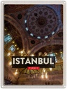 Blechschild 40x30 cm Retro Istanbul Urlaub Turkey Moschee Bildmotiv Reisemotiv Abenteuer Reisen Straße Stadt