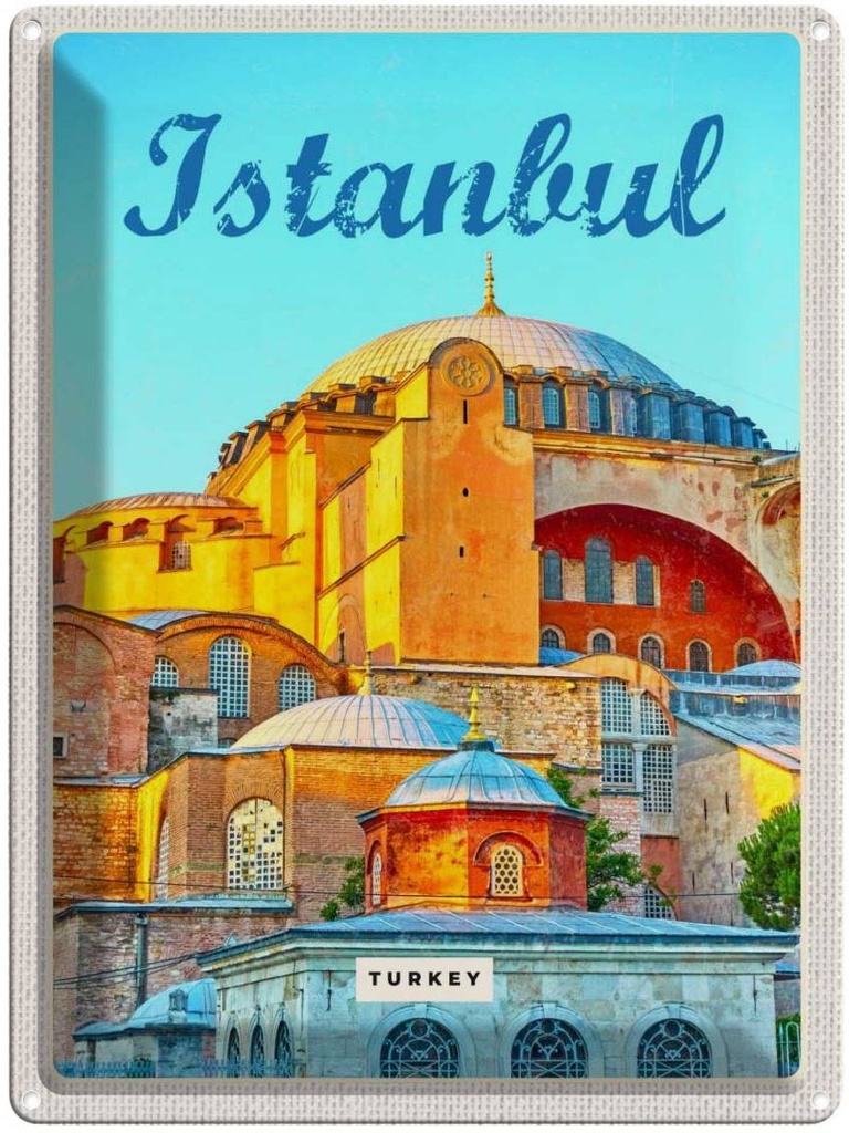 Blechschild 40x30 cm Istanbul Turkey Urlaub Bild Bildmotiv Reisemotiv Abenteuer Reisen Straße Stadt