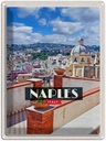 Blechschild 40x30 cm Naples Italy Urlaub Neapel Panorama Himmel Bildmotiv Reisemotiv Abenteuer Reisen Europa