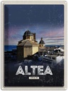 Blechschild 40x30 cm Retro Altea Urlaub Spain Spanien Poster Bildmotiv Reisemotiv Abenteuer Reisen Europa