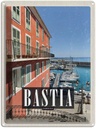 Blechschild 40x30 cm Retro Bastia Urlaub Corsica Jachten Meer Bildmotiv Reisemotiv Abenteuer Reisen Europa