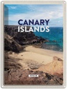 Blechschild 40x30 cm Sretro Canary Reisen Europa Urlaub Islands Berge Meer Sand child Bildmotiv Reisemotiv Abenteuer