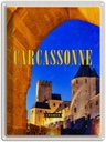 Blechschild 40x30 cm Retro Carcassonne France Mittelalter Bildmotiv Reisemotiv Abenteuer Reisen Europa Urlaub