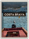 Blechschild 40x30 cm Retro Costa Stadt Urlaub Brava Spain Meer Bildmotiv Reisemotiv Abenteuer Reisen Straße