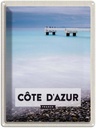 Blechschild 40x30 cm cote d'azur France Meer Bildmotiv Reisemotiv Abenteuer Reisen Europa Urlaub
