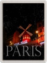 Blechschild 40x30 cm Moulin Rouge Urlaub Paris Varieté Bildmotiv Reisemotiv Abenteuer Reisen Straße Stadt