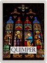 Blechschild 40x30 cm Quimper Saint Corentin Kathedrale Bildmotiv Reisemotiv Abenteuer Reisen Europa Urlaub