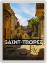 Blechschild 40x30 cm Saint Tropez Urlaub France Hafenort Bildmotiv Reisemotiv Abenteuer Reisen Straße Stadt