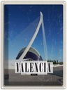 Blechschild 40x30 cm Valencia Spanien Hafenstadt Bildmotiv Reisemotiv Abenteuer Reisen Straße Stadt Urlaub