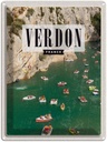 Blechschild 40x30 cm Verdon France Verdonschlucht Meer Bildmotiv Reisemotiv Abenteuer Reisen Europa Urlaub