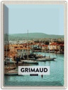 Blechschild 40x30 cm Grimaud FranceMeer Bildmotiv Reisemotiv Abenteuer Reisen Europa Urlaub