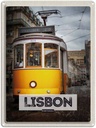 Blechschild 40x30 cm Lisbon Portugal Urlaub Straßenbahn 28 Bildmotiv Reisemotiv Abenteuer Reisen Straße Stadt
