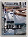 Blechschild 40x30 cm Marseille France Urlaub Meer Bildmotiv Reisemotiv Abenteuer Reisen Straße Stadt