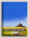 Blechschild 40x30 cm Mont-Saint-Michel France Kathedrale Bildmotiv Reisemotiv Abenteuer Reisen Europa Urlaub