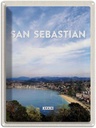 Blechschild 40x30 cm San Sebastian Urlaub Spain MeerSonne Bildmotiv Reisemotiv Abenteuer Reisen Straße Stadt