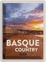 Blechschild 40x30 cm Basque Country Spain Sonnenuntergang Bildmotiv Reisemotiv Abenteuer Reisen Urlaub