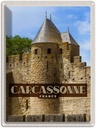 Blechschild 40x30 cm Carcassonne Franca Weltkulturerbe Bildmotiv Reisemotiv Abenteuer Reisen Europa Urlaub
