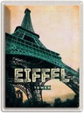 Blechschild 40x30 cm Eiffel Tower Retro Bild Bildmotiv Reisemotiv Abenteuer Reisen Dekoration Urlaub