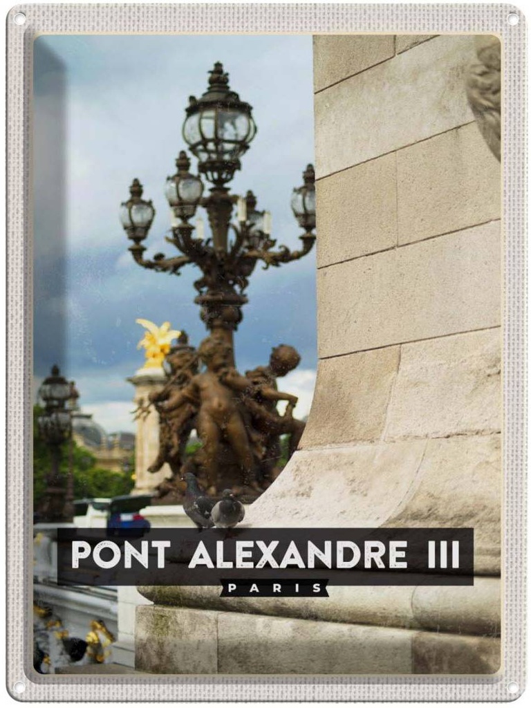 Blechschild 40x30 cm Point Alexander Urlaub III Paris Bildmotiv Reisemotiv Abenteuer Reisen Straße Stadt